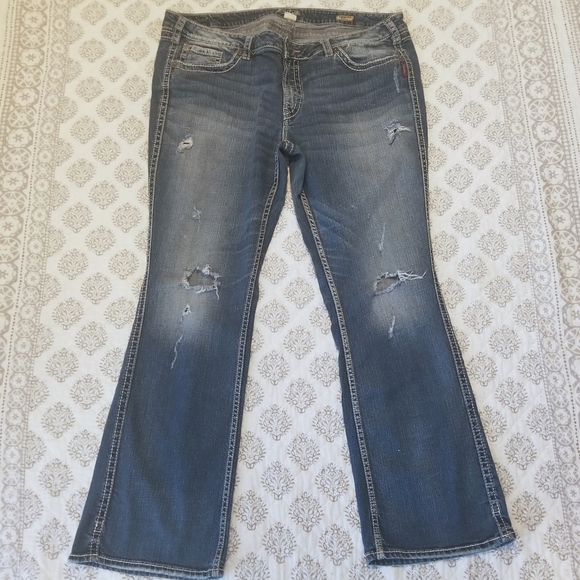 Silver Jeans Twisted Bootcut Sz 22 / 33"L - Picture 2 of 7